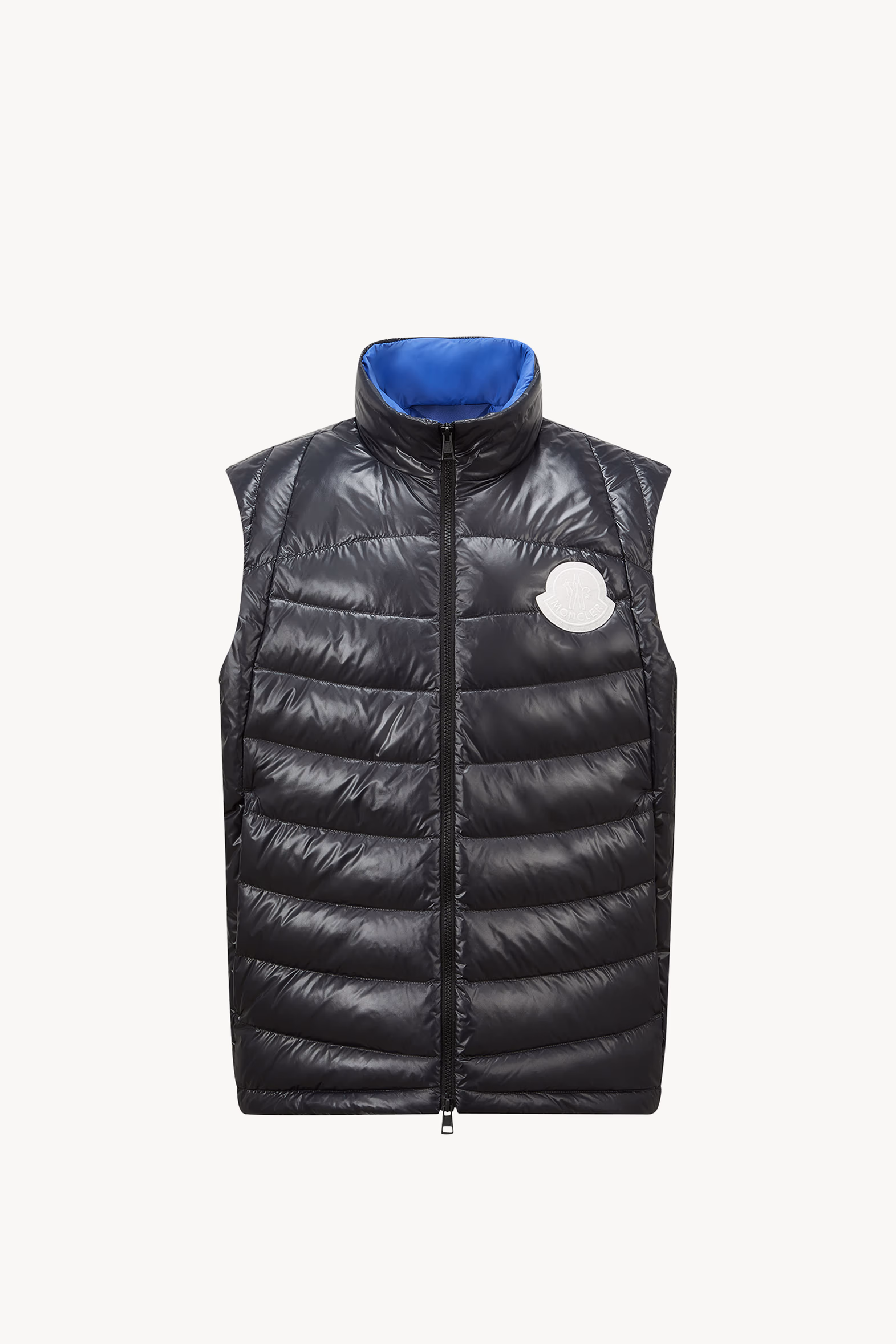 Chaleco plumífero con acolchado curvo y capucha Menelao Hombre Gris Moncler 2